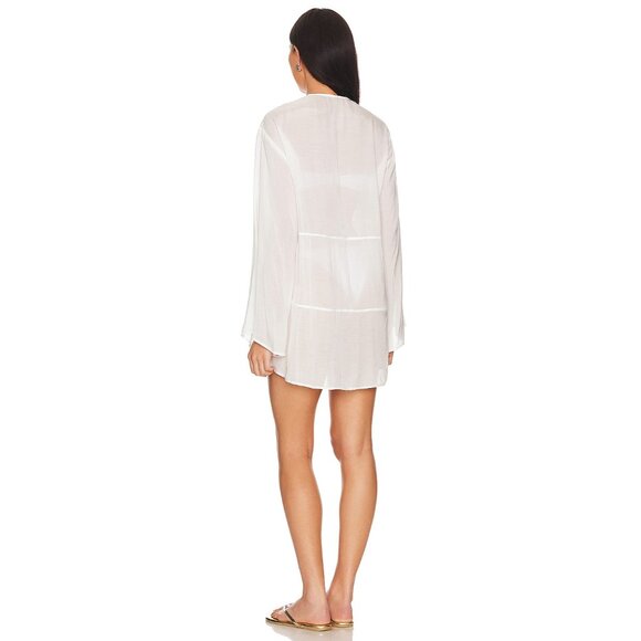 Bondi Born Tivoli Cover Up Mini Dress in White - Picture 4 of 4